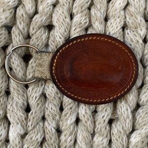 Dooney & Bourke Large Duck Seal Vintage Leather Key Holder Ring GUC 90s AWL
